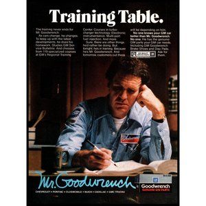 1986 GM Mr. Goodwrench Service Technician Mechanic Vintage Print Ad Wall Art